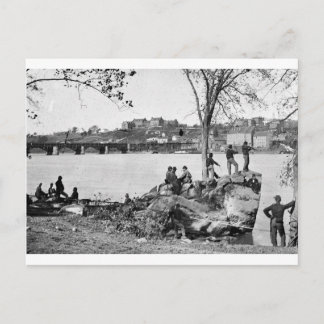 Union soldiers guarding the Potomac River in 1861 Postcard