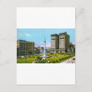 Union Square and St. Francis Hotel Postcard