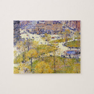 Union Square in Spring by Frederick Childe Hassam Jigsaw Puzzle