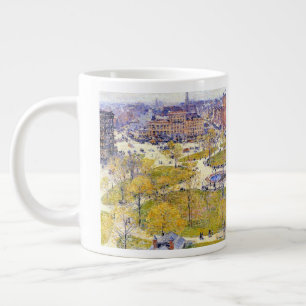 Union Square in Spring by Frederick Childe Hassam Large Coffee Mug