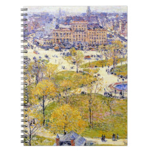 Union Square in Spring by Frederick Childe Hassam Notebook