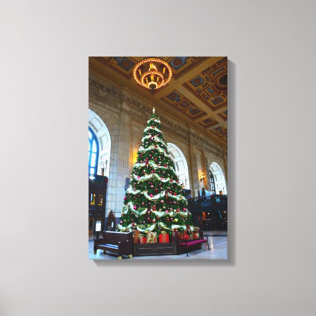 Union Station Christmas Tree, Kansas City Canvas Print (Front)