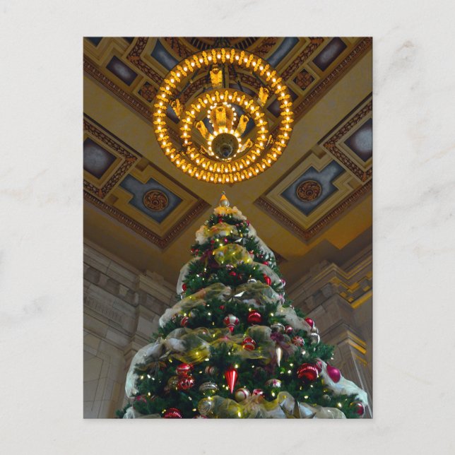 Union Station Christmas Tree Kansas City, Missouri Holiday Postcard (Front)
