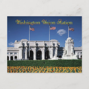 Union Station exterior, Washington, D.C. Postcard
