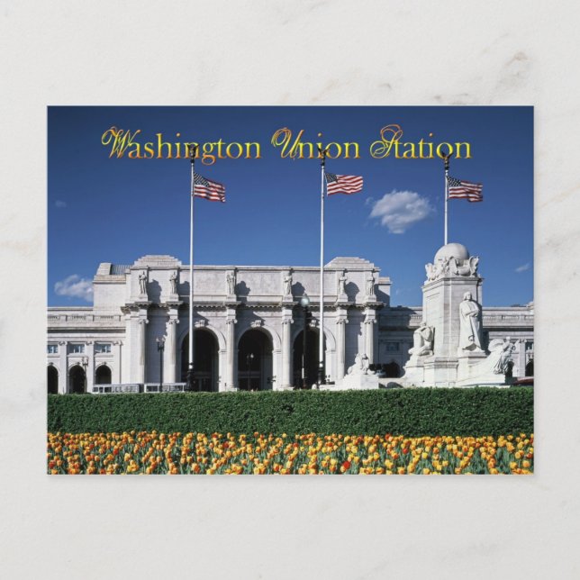 Union Station exterior, Washington, D.C. Postcard (Front)