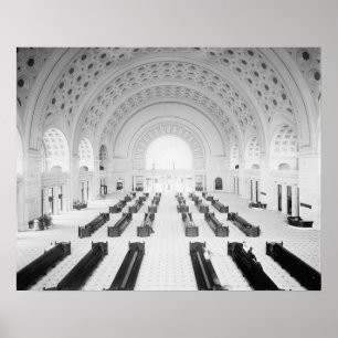 Union Station Grand Lobby, 1910. Vintage Photo Poster