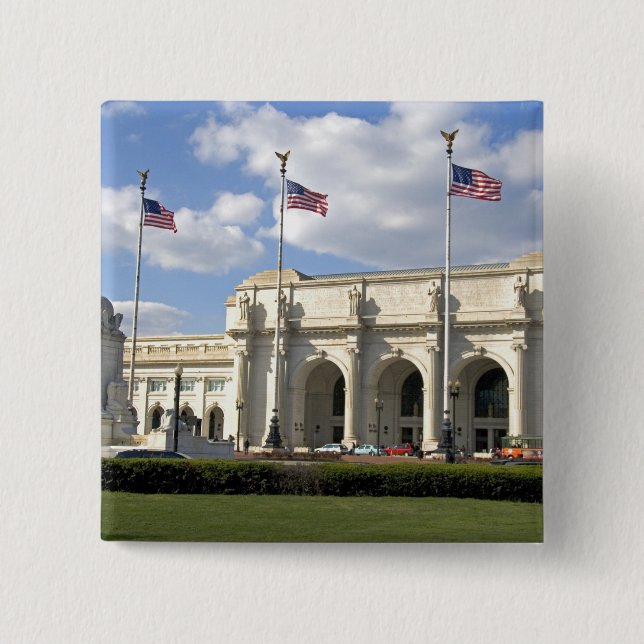 Union Station in Washington, D.C. 2 Inch Square Button (Front)
