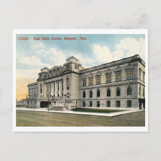 Union Station, Memphis Vintage Postcard (Front)