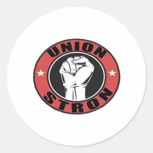 Union Strong American Flag Labor Day Classic Round Sticker