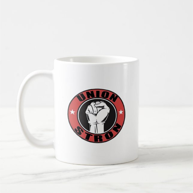 Union Strong American Flag Labour Day  Coffee Mug (Left)