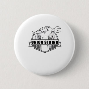 Union Strong American Flag Labour Day Essential 2 Inch Round Button