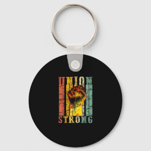 Union Strong Fist Proud Labour Day Workers Septemb Keychain