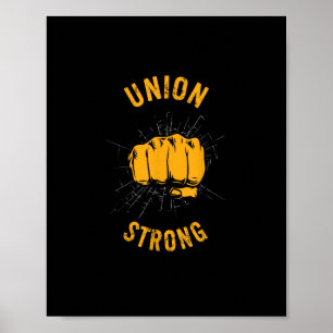 Union Strong Fist Proud Labour Day Workers Septemb Poster