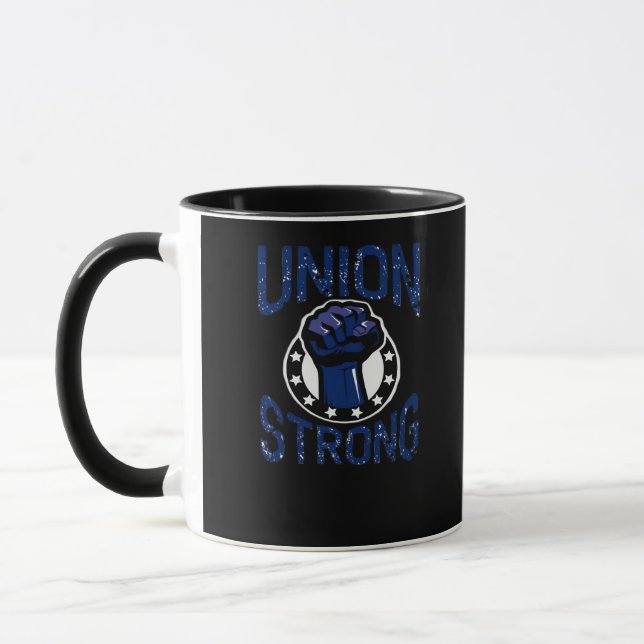 Union Strong - Fist Stand Together Labour Union Ov Mug (Left)