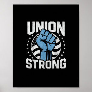 Union Strong For Professional Workers - Labour Day Poster