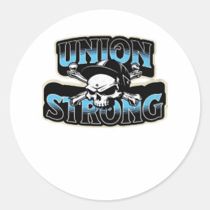 Union Strong Pro Union Hard Hat Union Classic Classic Round Sticker