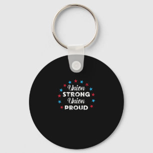 Union Strong Union Proud Patriotic Union Thug US F Keychain