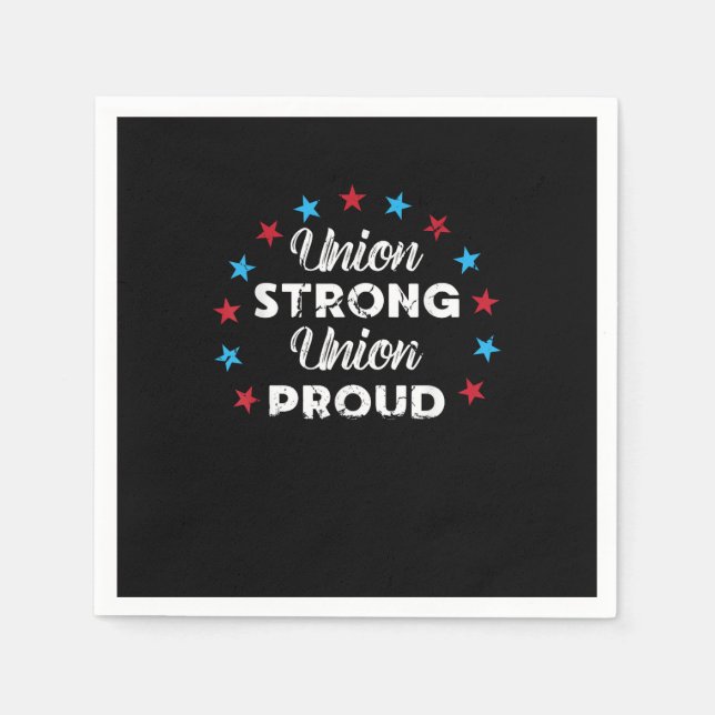 Union Strong Union Proud Patriotic Union Thug US F Napkin (Front)