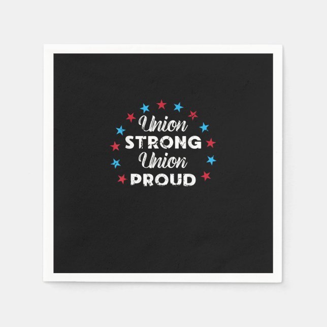 Union Strong Union Proud Patriotic Union Thug US F Napkin (Front)