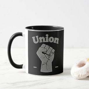Union Strong Worker Fist Simple Design Mug