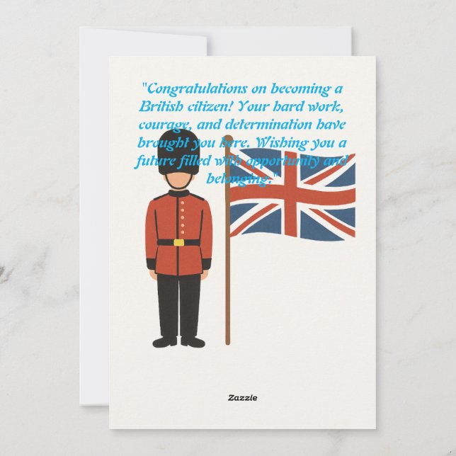 Union & Tea - British Citizenship Cartes & Cadeaux (Dos)