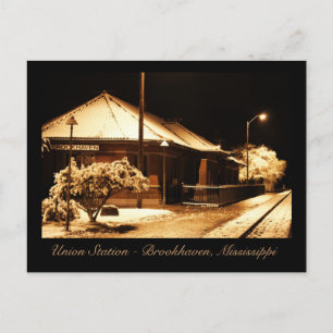 Union Train Station - Brookhaven, Mississippi Postcard