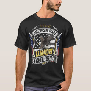Union Worker Apparel American Flag funny sayings 8 T-Shirt