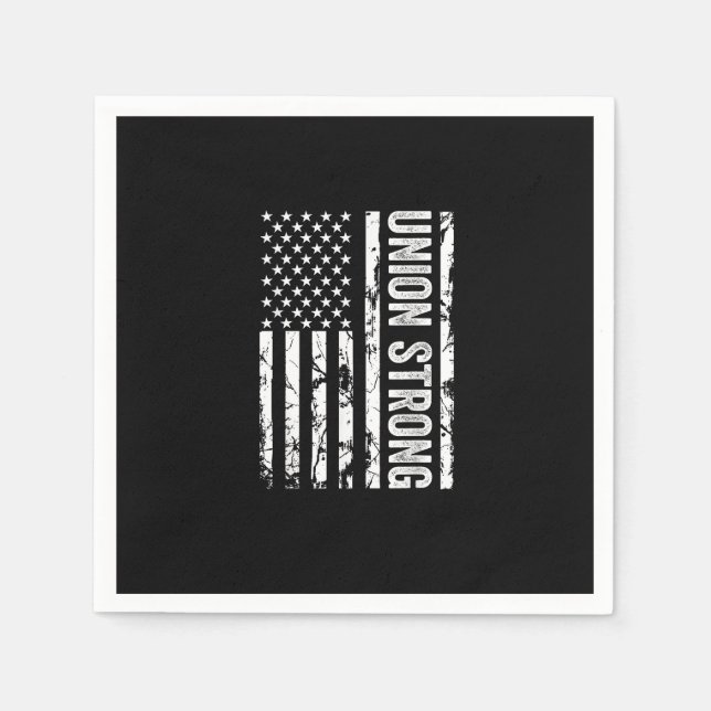 Union Workers Rights - Union Strong - Union Thug Napkin (Front)