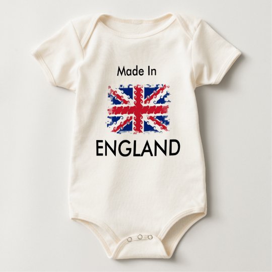 UnionJack , Made In, ENGLAND Baby Bodysuit