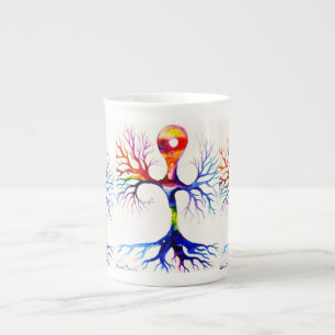 Unipolar neuron  bone china mug