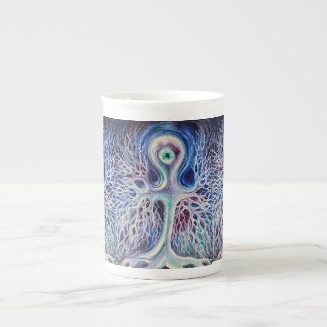 Unipolar neuron bone china mug (Front)
