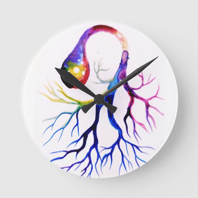 Unipolar neuron  round clock (Front)