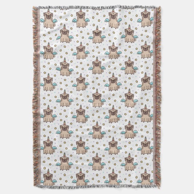 Unipug Pattern Throw Blanket (Front Vertical)