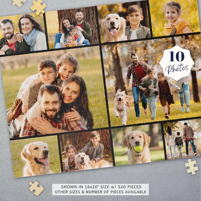 Unique 10 Photo Collage Minimalist Simple Jigsaw Puzzle (Creator Uploaded)