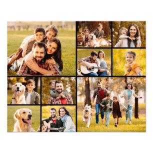 Unique 10 Photo Collage Simple Black Print