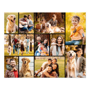 Unique 11 Photo Collage Minimalist Simple Black Print