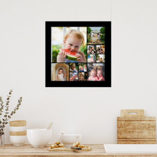 Unique 12 Photo Collage Minimalist Simple montage Poster