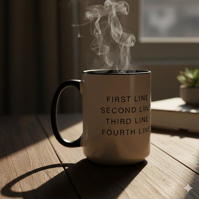 Unique 15 oz Combo Mug with Personalized Text (Unique 15 oz Combo Mug with Personalized Text)