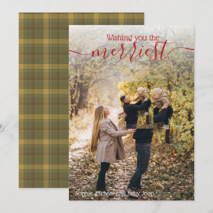 Unique 2 Photo - IN Cell Photo Holiday Wishes Invitation