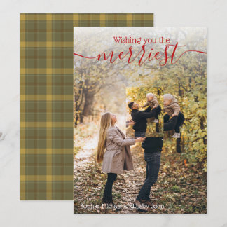 Unique 2 Photo - IN Cell Photo Holiday Wishes Invitation