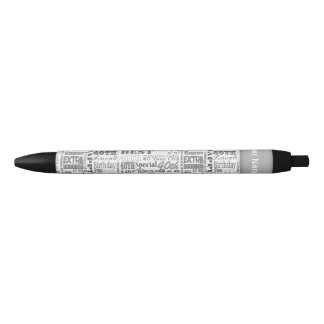 Unique 40th Birthday Party Personalized Gifts Black Ink Pen