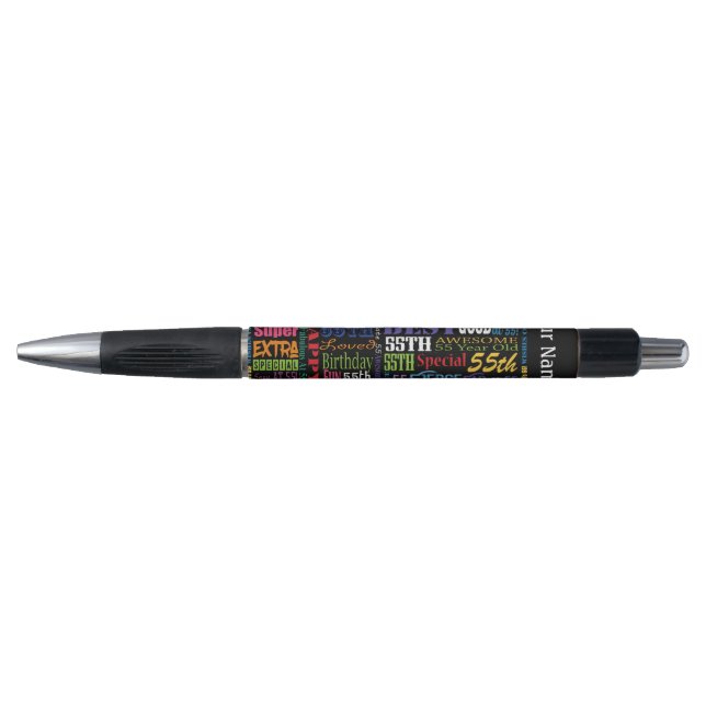 Unique 55th Birthday Party Personalized Gifts Pen (Front)