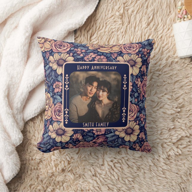UniquE 5TH Wedding Anniversary Throw Pillow (Blanket)