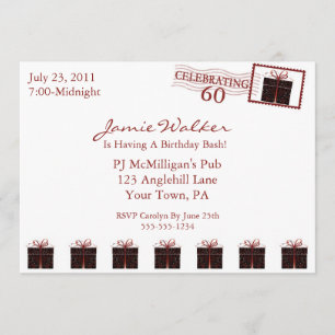 Unique 60th Birthday Party Invitation