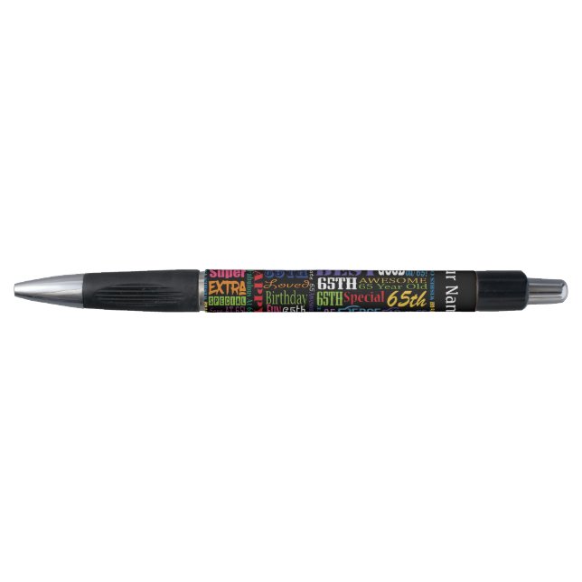 Unique 65th Birthday Party Personalized Gifts Pen (Front)