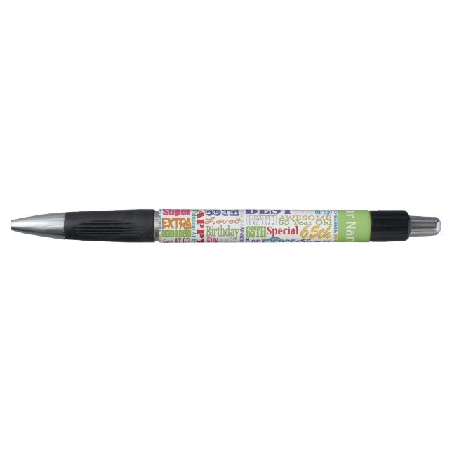 Unique 65th Birthday Party Personalized Gifts Pen (Front)