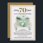 Unique 70th Birthday Invitations - Golf Theme<br><div class="desc">Make his 70th birthday unforgettable with golf-themed invitations. Perfect for any golf enthusiast's celebration. Cheers to 70 years!</div>