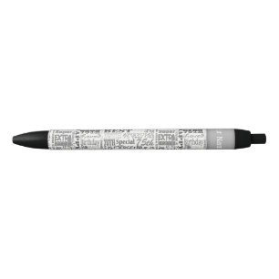 Unique 75th Birthday Party Personalized Gifts Black Ink Pen