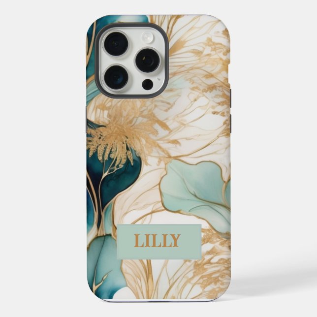 Unique Abstract Alcohol Ink  iPhone Case (Back)