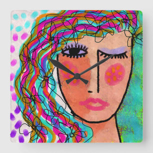 Unique Abstract Art Clock